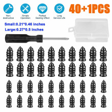 40Pcs/set Car Vacuum Tire Repair Kit Set Tubeless Tyre Repair Rubber Nails Tool