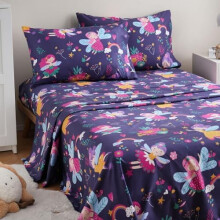 Komplet pościeli dla dzieci z mikrofibry „Purple Fairy”, pełnowymiarowy