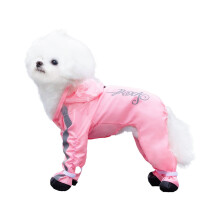 Imperméable pour chien, veste de pluie à capuche pour chien à 4 pattes, poncho de pluie réfléchissant et léger pour petits chiens, rose, taille