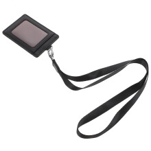 Porta badge impermeabile in PU con cordino retrattile