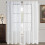 Bladbroderte transparente gardiner hvite 137x160cm 4