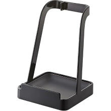 Soporte para cucharas y soporte para tapas de acero inoxidable - Negro