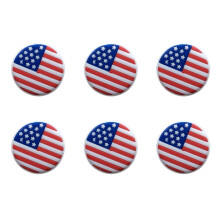 Frcolor 6Pcs Silicone Tennis Racket Vibration Dampeners American Flag Tennis Racquet Absorbers Tennis Racket Strings Dampers for Players