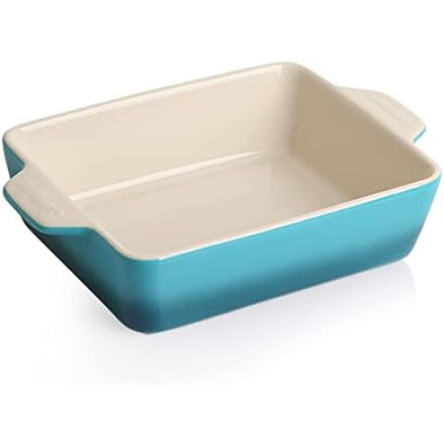 Assadeira quadrada de porcelana de 20 cm
