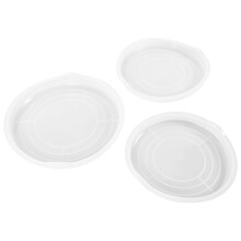 OUNONA Juego de 3 boles para mezclar con tapa hermética para hornear y proteger del polvo.