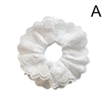 Chouchou en dentelle Lolita à motif floral, grand modèle