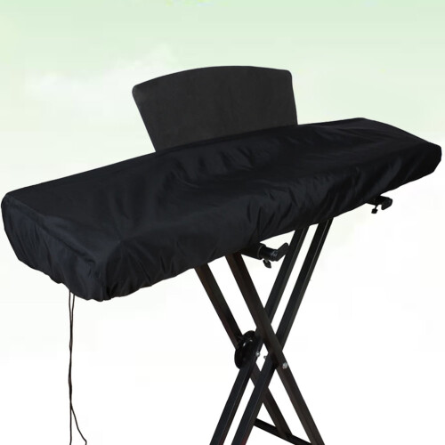 FRCOLOR Black Waterproof Piano Keyboard Cover for 61-Key