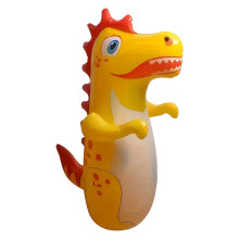 Inflatable Dinosaur Punching Bag Yellow 35.4 inches