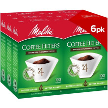 Filtros de café em formato de cone, brancos, pacote com 600 unidades