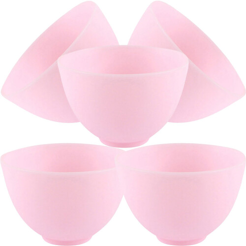 20Pièces Bols Silicone Rose Outils Mélange Masques