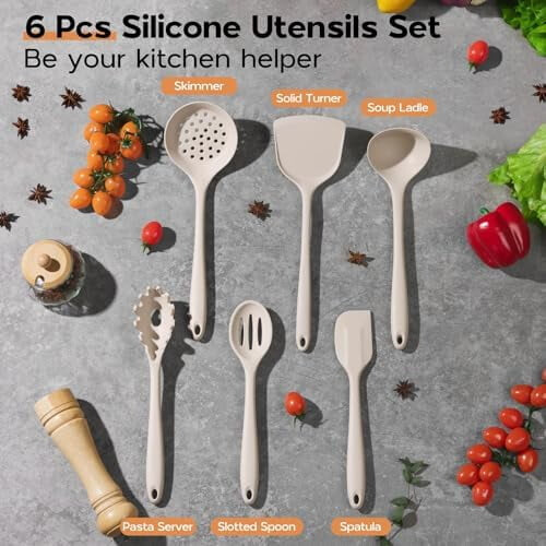 Silikon-Küchenhelfer-Set, 6-teilig