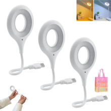 3-balenie hlasom aktivovaných USB LED stolových lámp s flexibilným krkom