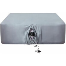 Hoeslaken voor tweepersoons luchtmatras, 24 inch diep, grijs