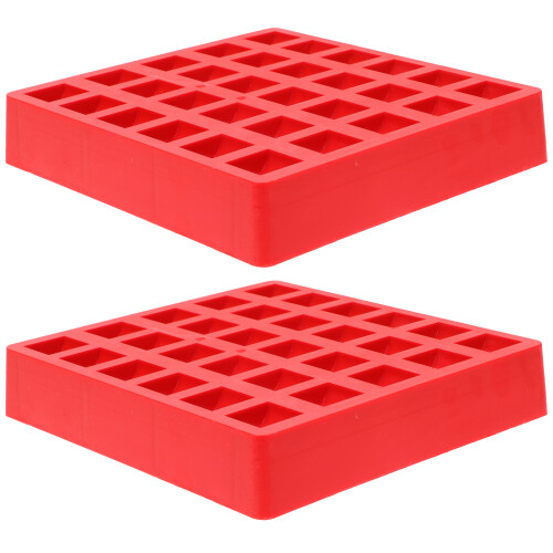 2Pièces À Pièces ABS Rouge Pour Rangement Multi-Compartiments
