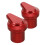 2 Pcs Replacement Valve Cap for Car Air Conditioning Tire Stem Caps Red 1