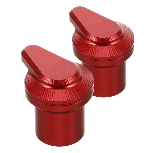 2 Pcs Replacement Valve Cap for Car Air Conditioning Tire Stem Caps Red
