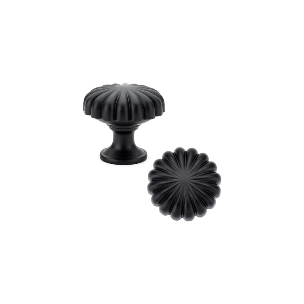 Black Zinc Alloy Cabinet Knobs, Matte Black Drawer Pulls For Kitchen, Dresser & Wardrobe Doors Â Vintage Style 9027700514850