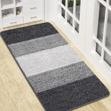 Tapete de entrada para uso interno e externo, 119 x 51 cm, antiderrapante e absorvente.