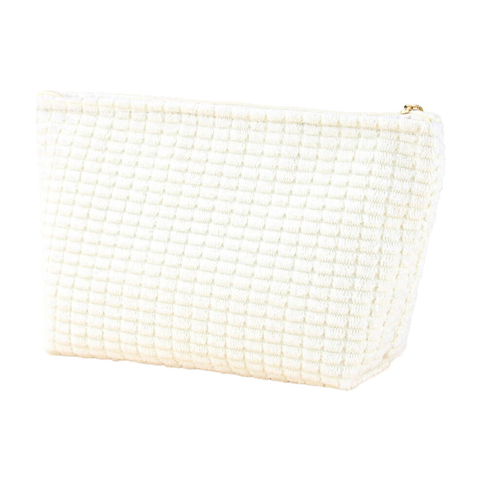 Corduroy Makeup Bag Handheld Toiletry Organizer Large Capacity for Beauty Essentials Daily Use and Easy to Clean