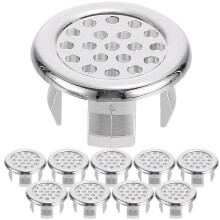 10pcs Sink Overflow Covers for Wash Basin Plastic Silver Color Portable and Rust Resistant 7.5 inch