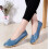 Γυναικεία Δερμάτινα Παπούτσια Loafers Μονόχρωμα Slip-on Flat Παπούτσια Άνετα Casual Φλατ για 5