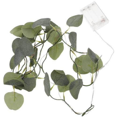 Eukalyptus-Lichterkette – 20 LEDs, Warmweiß, 200