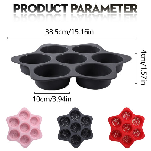 Moule à hamburger en silicone à 6 cavités 2