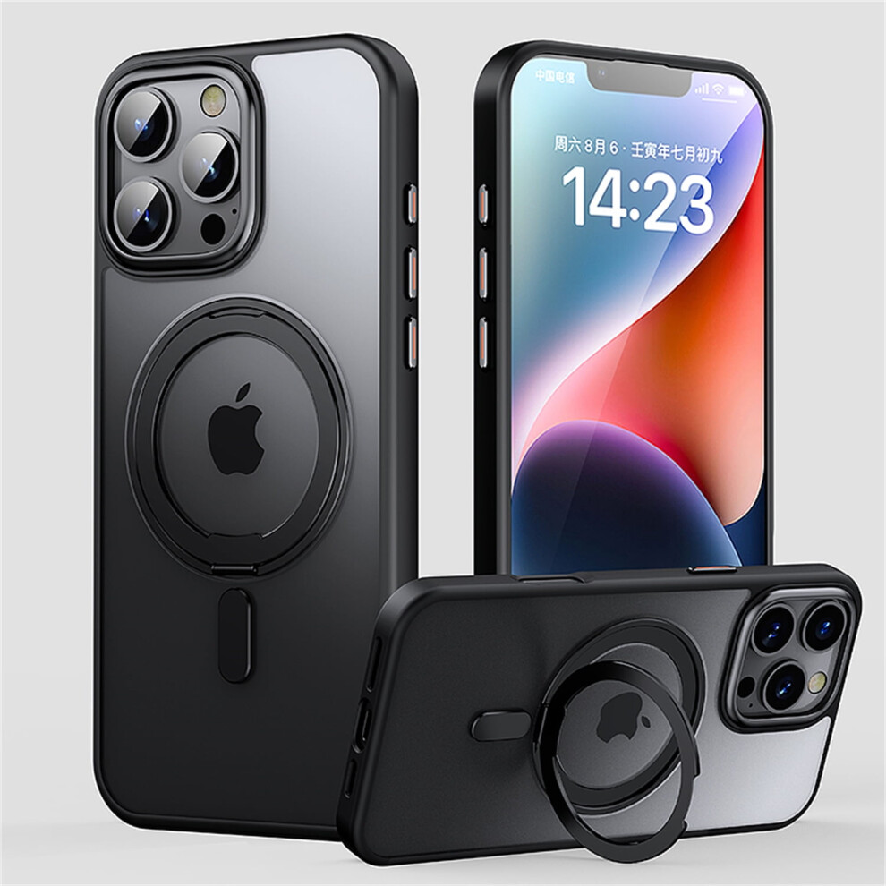 Kickstand Case For Iphone 16 Proâ360 Rotate Ring, Military-Grade Drop Protection, Black 9422877788590