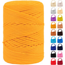 3 mm Polyester-Makramee-Kordel, 185 Yards – Geflochtenes Häkelgarn für Taschen, Wandbehänge, Teppiche und DIY-Bastelarbeiten (1 Packung)