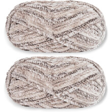 2x100g Velvet Fuzzy Yarn for Crochet & Knitting – Soft, Thick, Lustrous Chenille Blanket Yarn, Compatible with Premier Plush Parfait