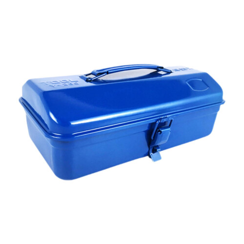 Portable Tool Box Car Hardware Repair Tool Storage Box Tool Case Household Solid Metal Locking Latch Sturdy Container Carrier Blue