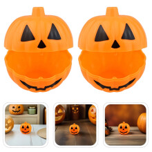 Oranssit muoviset kurpitsalaatikot 6,2 cm 20 kpl