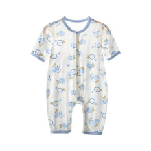 Newborn Onesies for Girls, Thin Summer Jumpsuit, Air-Conditioned Climbing Suit & Pajamas, Blue, 10–14 Months