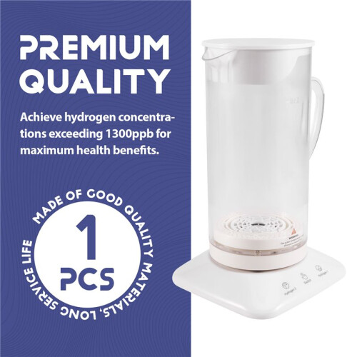 1100ML Hydrogen Water Kettle USB Hydrogen Rich Water Generator Kettle Ionized Alkaline Water Electrolysis Pitcher 1