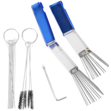2Sets Carburetor Reinigingsstarter Kit Met Roestvrij Staal Borstels