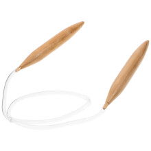 3Pièces Aiguilles À Tricoter Circulaires Khaki Bois Pour Écharpes