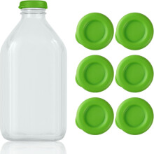 Tampas de silicone para mamadeira de leite, 48 mm – Pacote com 6 unidades