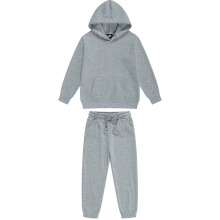 Toddler Pajama Sets 2pcs Sweatsuit Hooded Pullover Tracksuit Kids Boys Girls Sweatshirt + Pants Outfits Set Gray Holiday-Themed Clothing Bundle