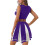 Riforla Cheerleading Μαθητή Αθλητικά Ημερήσια Cheerleading Διαγωνισμός Σετ Φόρεμα με Φούστα Μωβ 1