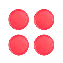 4PCS 50mm Air Hockey Pushers Pucks Replacement For Game Tables Goalies Header Kit Air Hockey Equipment Accessories(Red) 1.97x1.97x0.2in