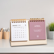 2026 Standing Flip Desk Calendar with Motivational Quotes