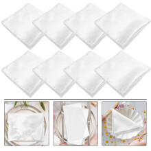 Worgeous Soft Napkins Cloth White 8Pcs 17x17in