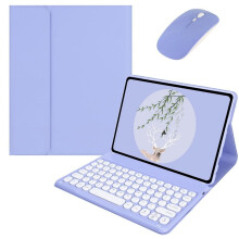 Tastaturhülle und Bluetooth-Maus kompatibel mit Xiaomi Redmi Pad SE11" – Abnehmbare Abdeckung in Bonbonfarben, runde Tasten