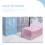 Panier à linge, boîte pour articles de bébé, tissu Oxford rose 5