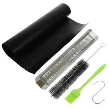 Tube fumoir pour barbecue BESTYASH durable, couleurs assorties pour des résultats de fumage optimaux (1 lot)