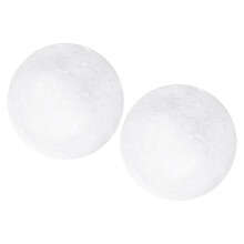 Liathróidí Cúr Polaistiréine Bána 15cm – 2 phíosa