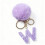Purple Velvet Ball Keychain Set with Initial Personalization 5