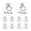 96Pcs Transparent PVC Door Switch Press Stickers Self-Adhesive 1