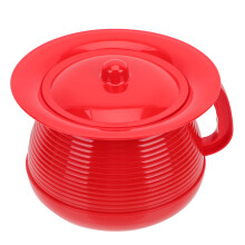 2Pièces Urinal Portable Pour Adultes Rouge Avec Couvercle