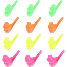 24Pcs Durable Plastic Bird Shaped Whistles for Outdoor Party Fun
